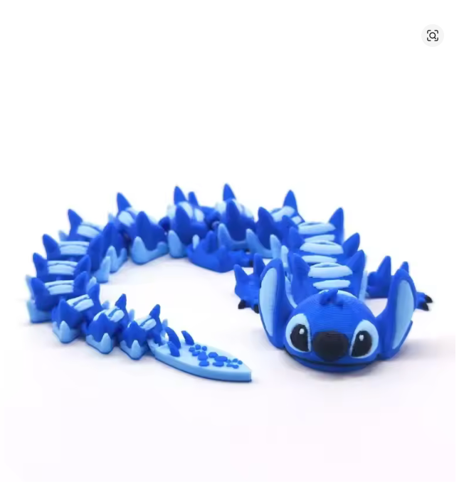 3d Printed Angel Dragon From Stitch Anime Kids Toys Action Figure Toys Cartoon