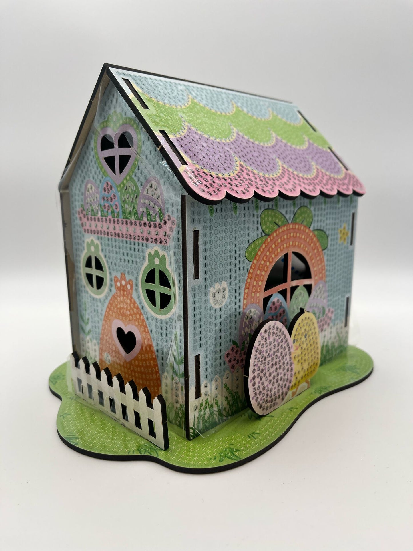 3D Diamond Art Wooden House Kit - 6 Designs To Choose From 18x15x23cm