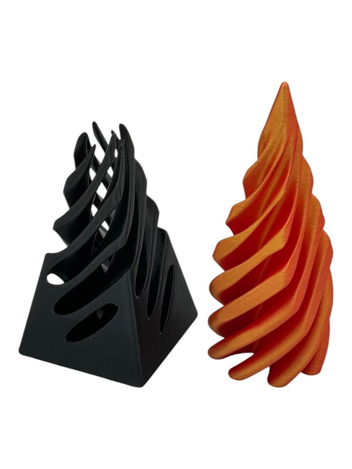 3x Fidget Toys 3D Spiral Cone Set of 3 Spiral Cone Fidget Toy Pyramid Passthrough Sculpture