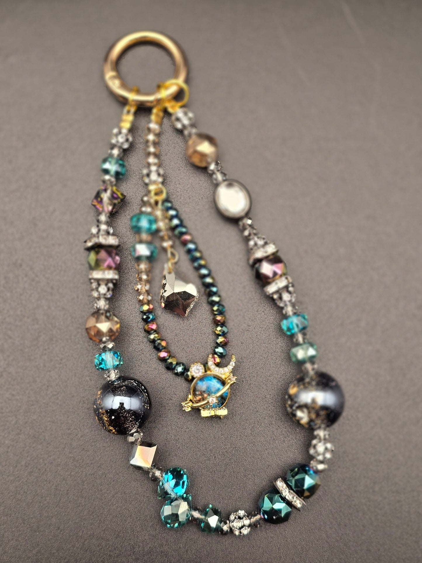 Luxury Mobile Phone Charm Crystal Beads Strap Cord Chain Keys Holder Gifts New