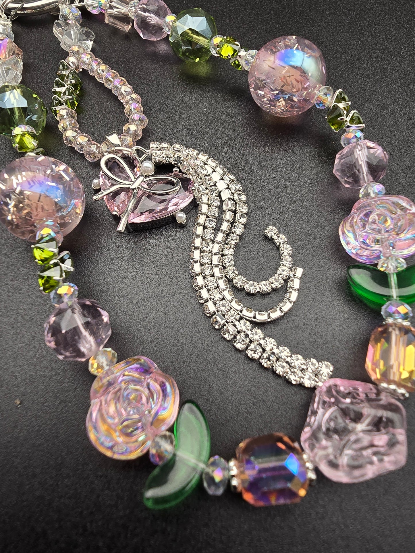 Luxury Mobile Phone Charm Crystal Beads Strap Cord Chain Keys Holder Gifts New