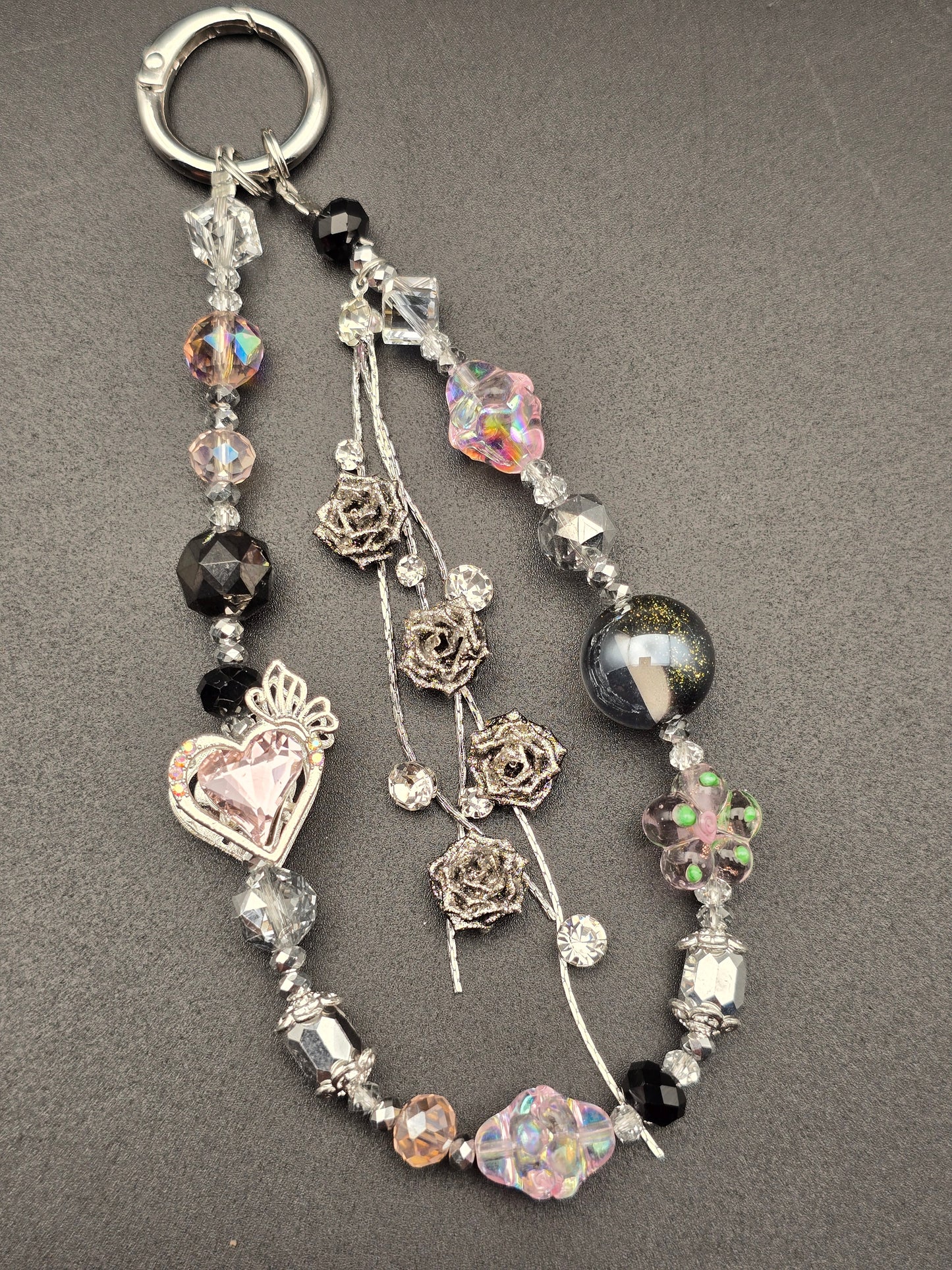 Luxury Mobile Phone Charm Crystal Beads Strap Cord Chain Keys Holder Gifts New