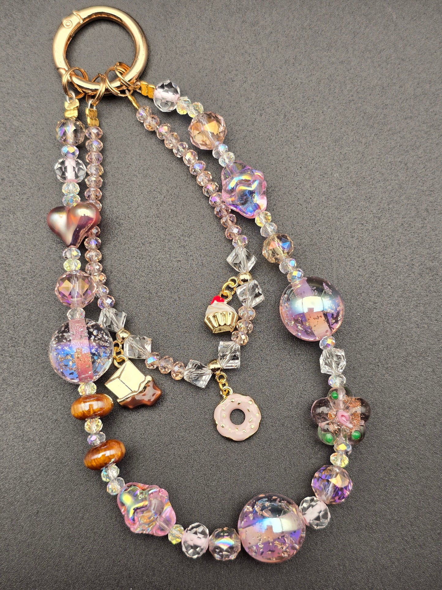 Luxury Mobile Phone Charm Crystal Beads Strap Cord Chain Keys Holder Gifts New