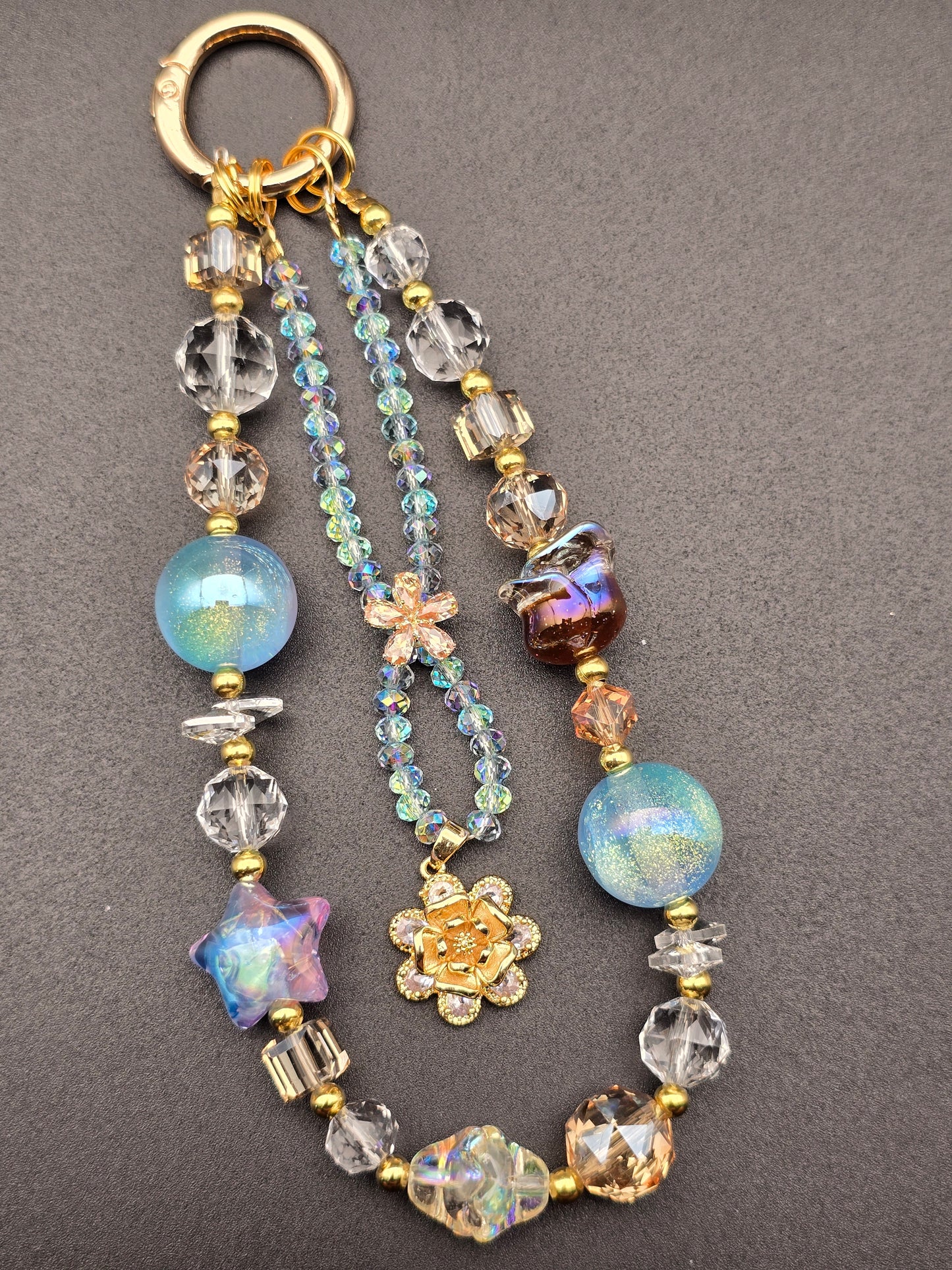 Luxury Mobile Phone Charm Crystal Beads Strap Cord Chain Keys Holder Gifts New