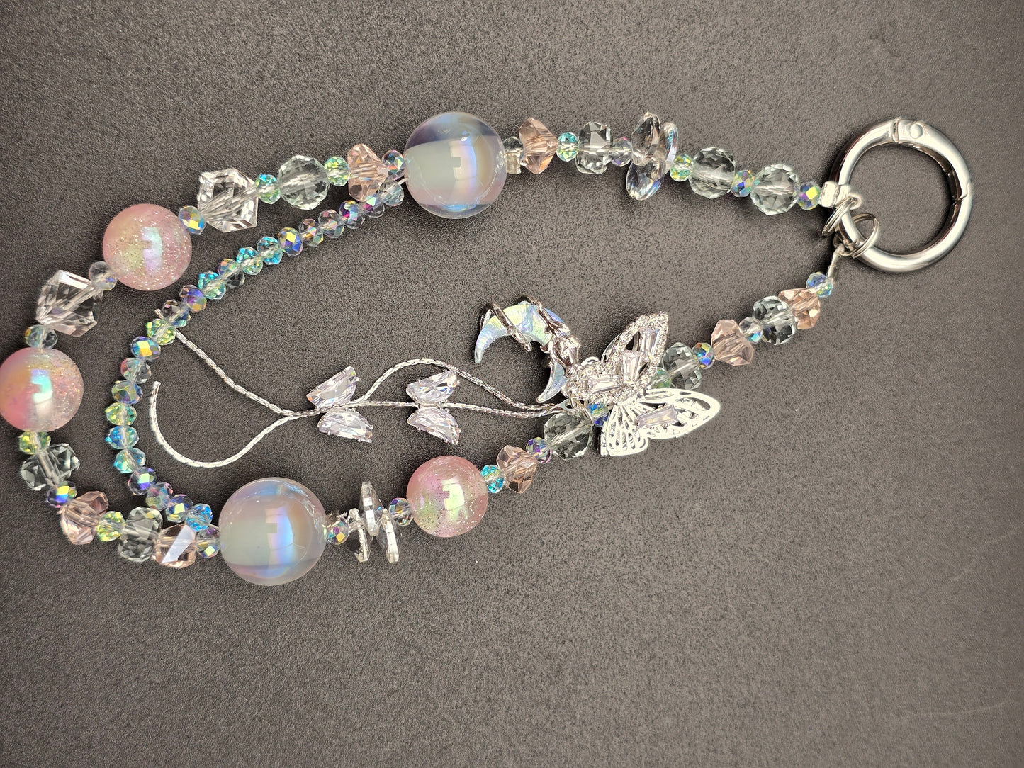 Luxury Mobile Phone Charm Crystal Beads Strap Cord Chain Keys Holder Gifts New