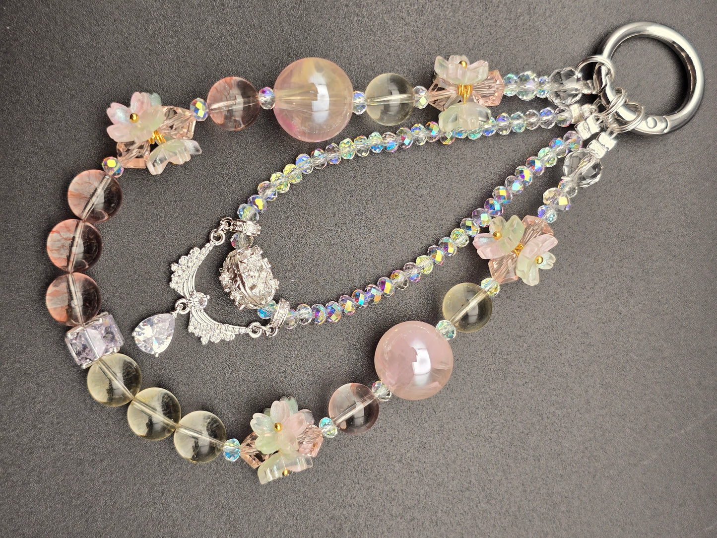 Luxury Mobile Phone Charm Crystal Beads Strap Cord Chain Keys Holder Gifts New