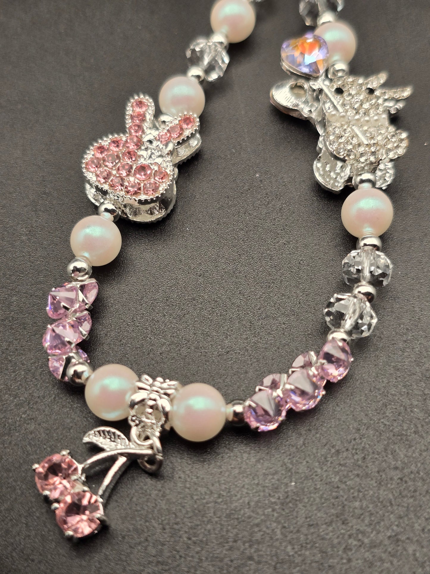 Luxury Mobile Phone Charm Crystal Beads Strap Cord Chain Keys Holder Gifts New