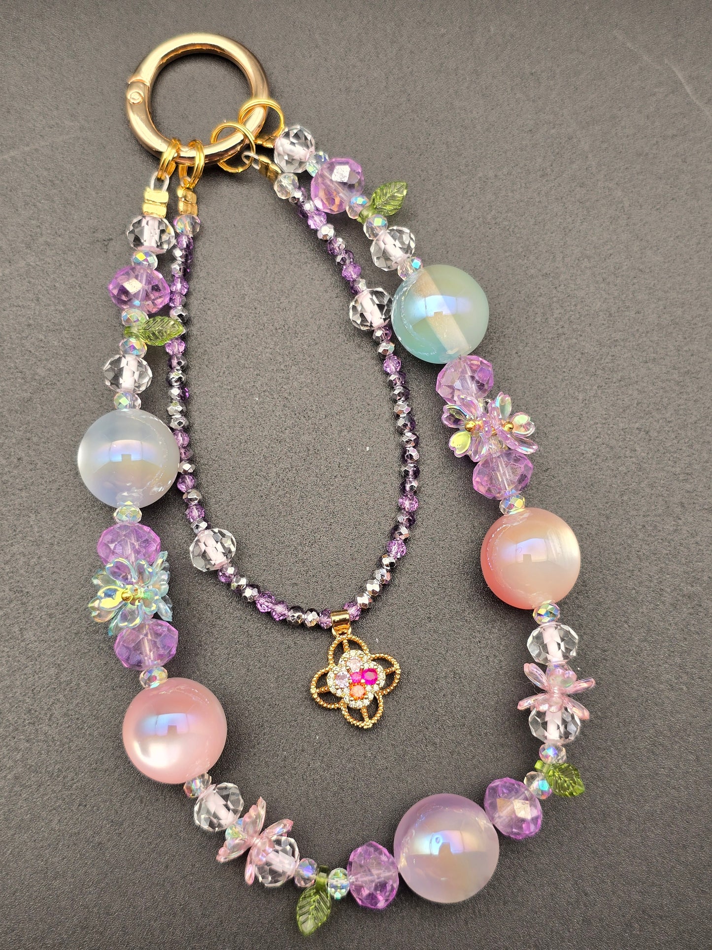 Luxury Mobile Phone Charm Crystal Beads Strap Cord Chain Keys Holder Gifts New