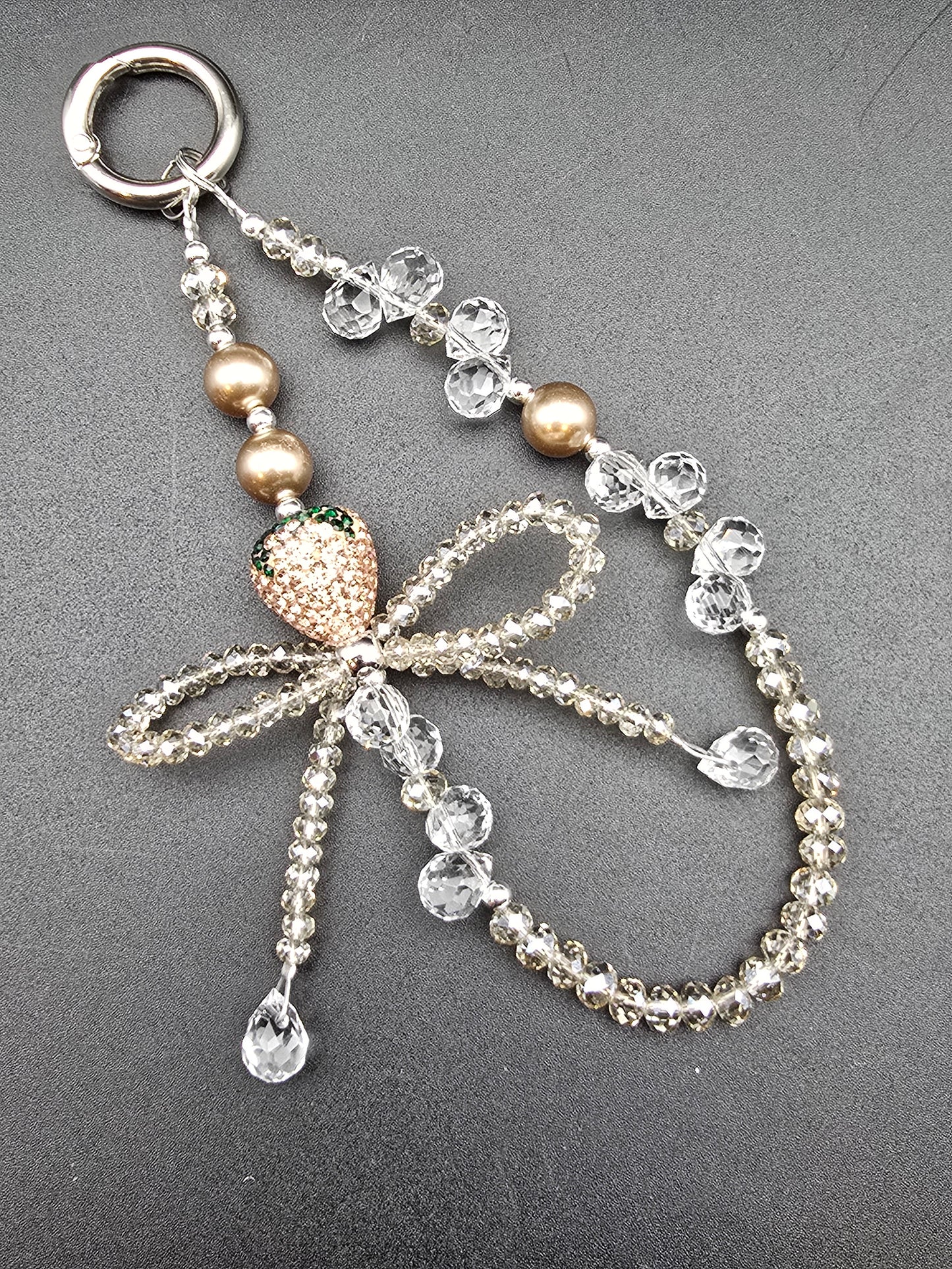 Luxury Mobile Phone Charm Crystal Beads Strap Cord Chain Keys Holder Gifts New