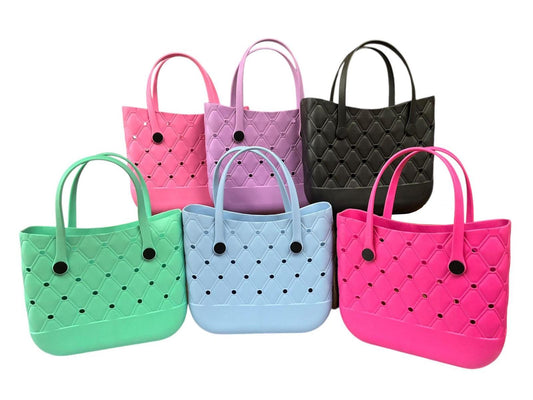 Ladies Rubber Charm Bag - Large Tote Bag