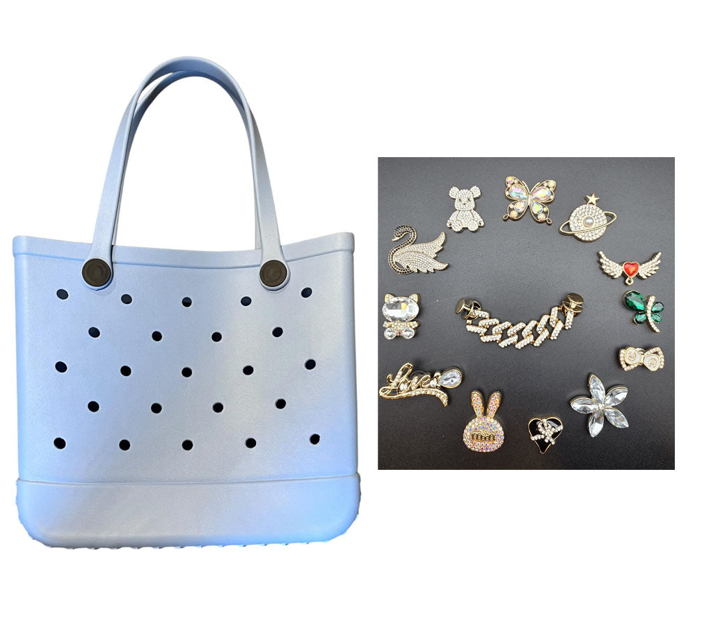 Summer Charm Bags - Holiday Summer Bags - 6 Colour to Choose from with free charms - Choose Charms on the Live