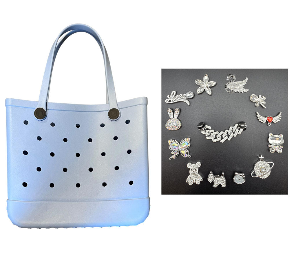 Summer Charm Bags - Holiday Summer Bags - 6 Colour to Choose from with free charms - Choose Charms on the Live