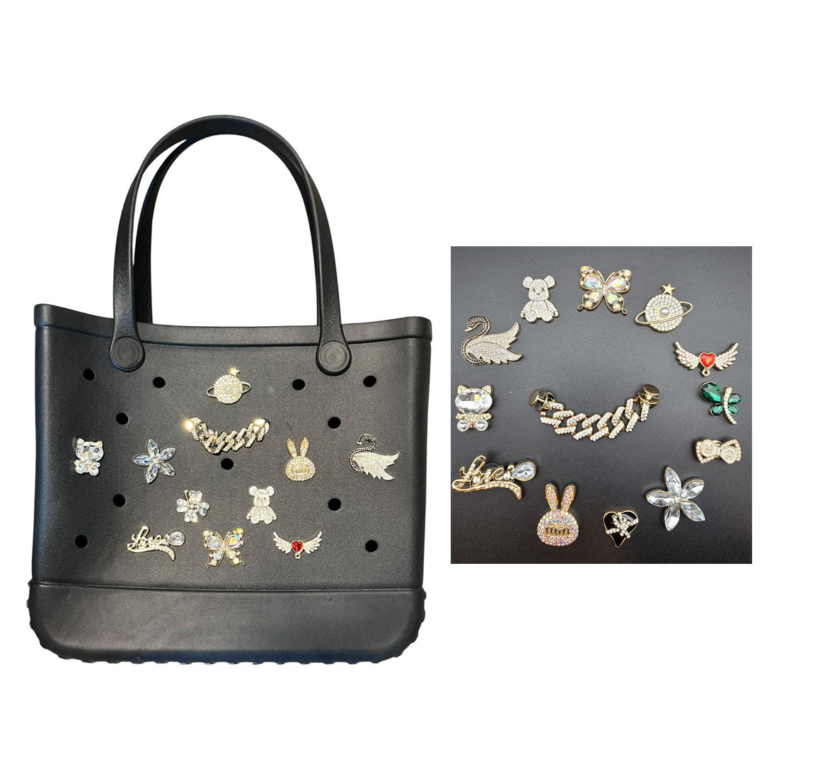 Summer Charm Bags - Holiday Summer Bags - 6 Colour to Choose from with free charms - Choose Charms on the Live