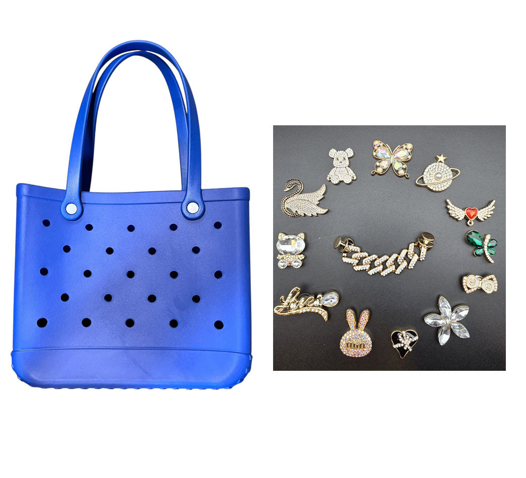Summer Charm Bags - Holiday Summer Bags - 6 Colour to Choose from with free charms - Choose Charms on the Live