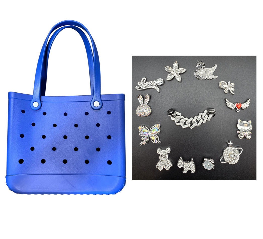Summer Charm Bags - Holiday Summer Bags - 6 Colour to Choose from with free charms - Choose Charms on the Live