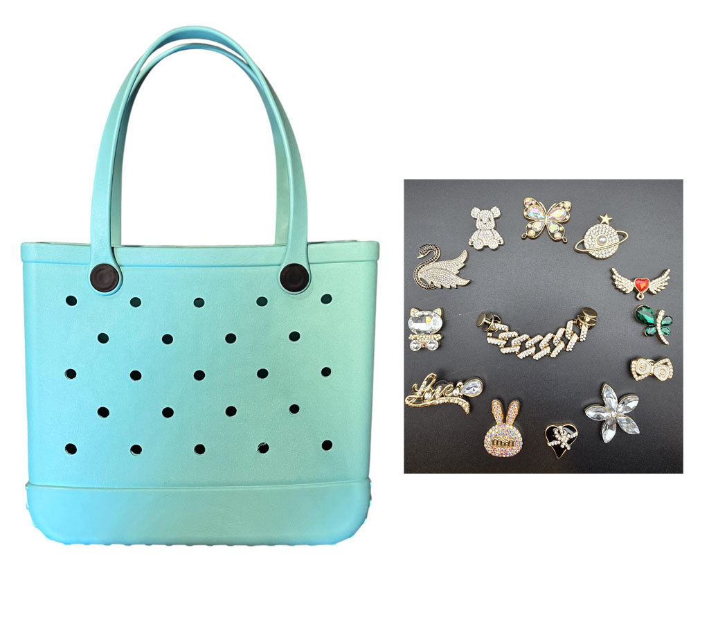 Summer Charm Bags - Holiday Summer Bags - 6 Colour to Choose from with free charms - Choose Charms on the Live