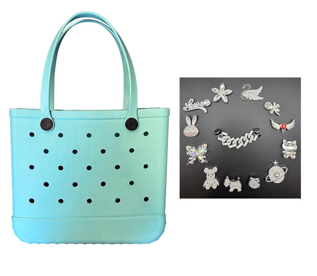 Summer Charm Bags - Holiday Summer Bags - 6 Colour to Choose from with free charms - Choose Charms on the Live