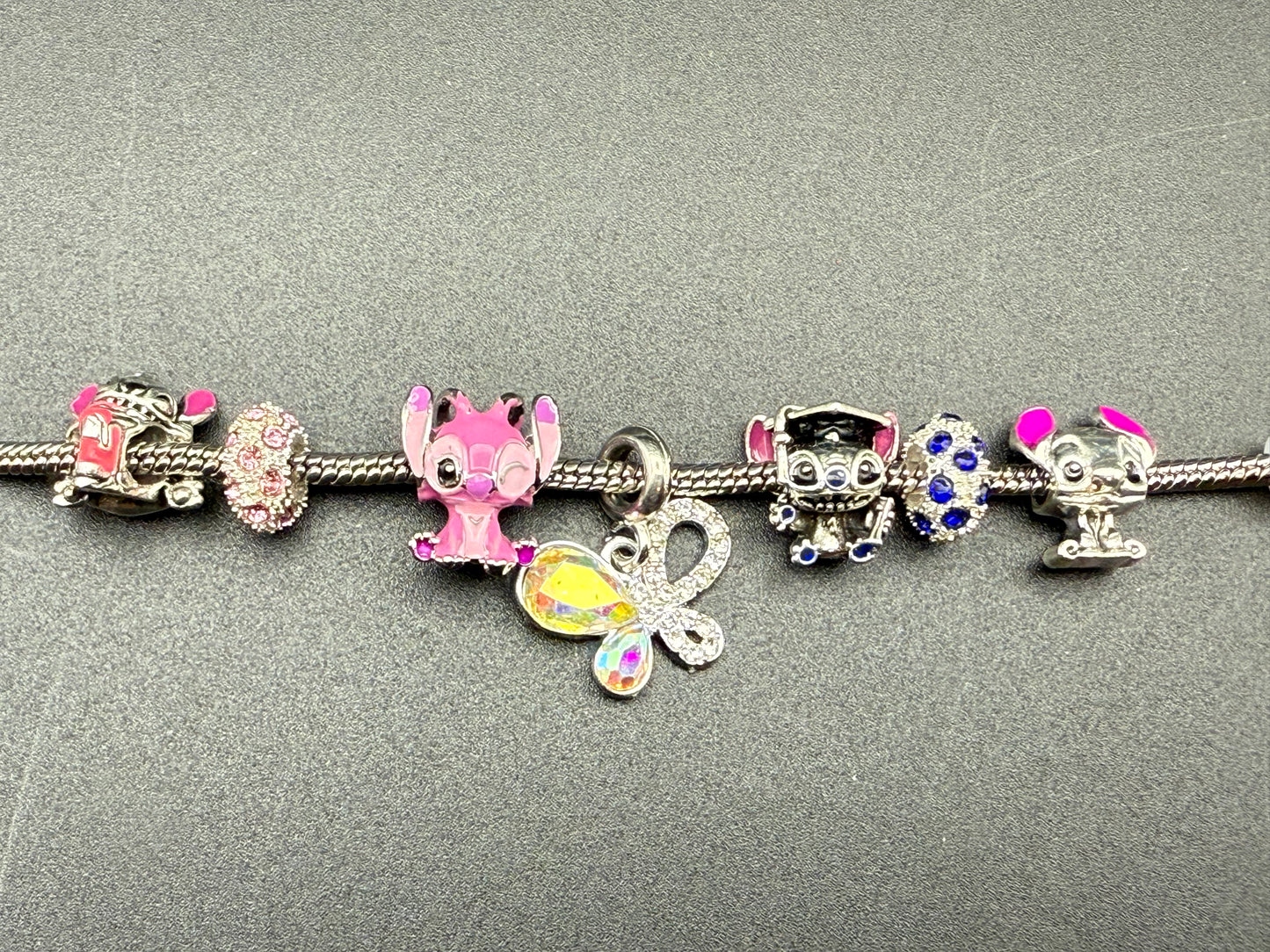Disney Stitch Charm ANGEL Pink Charm