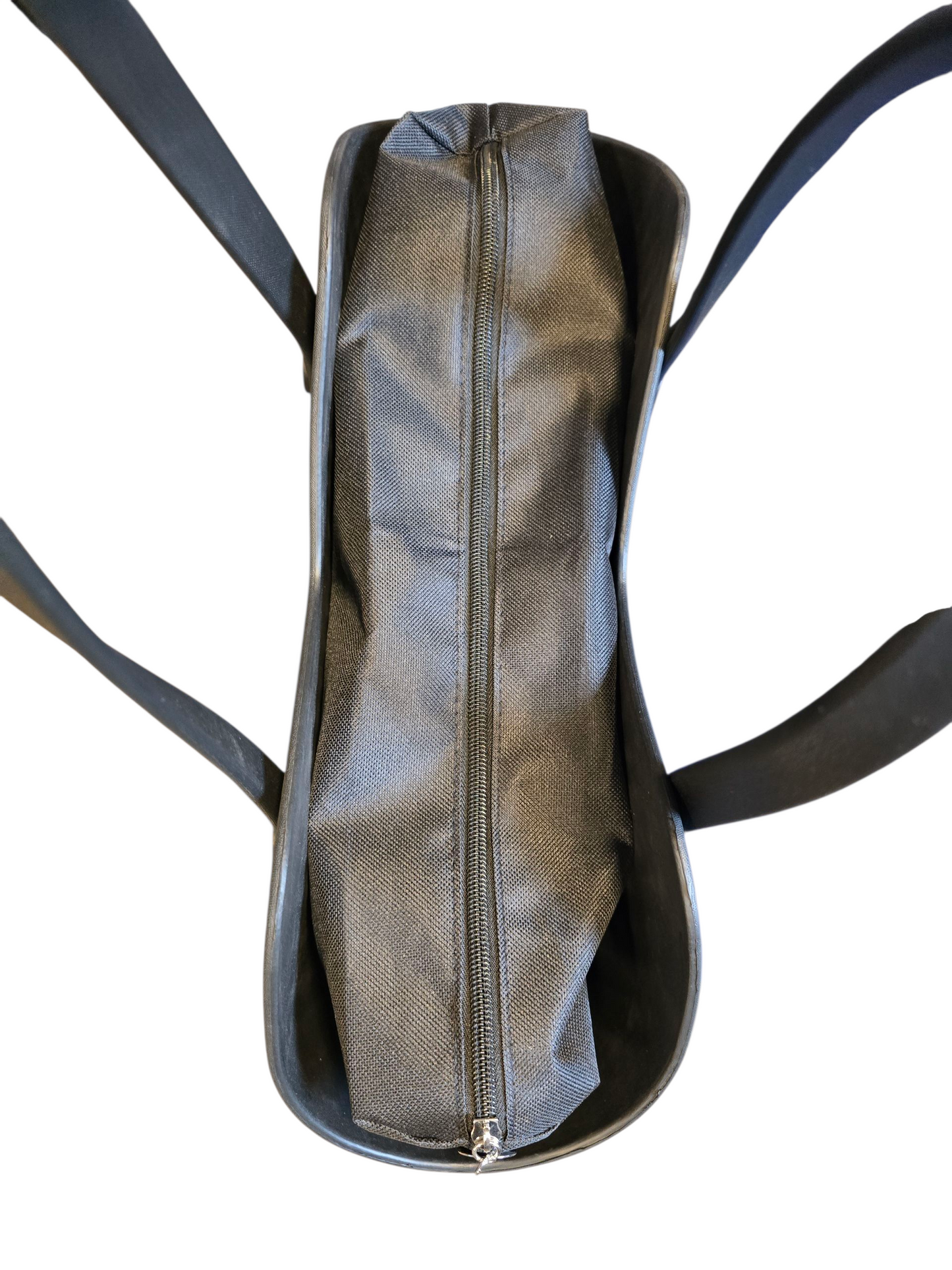 Rubber Ribbed Ladies Bag Black – 40x30x15 cm