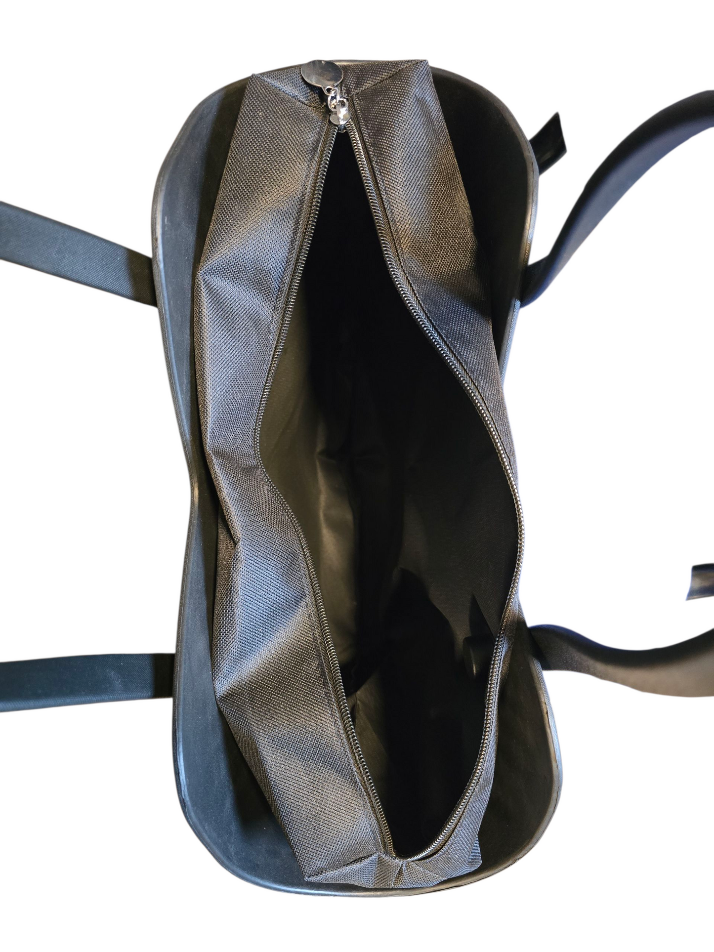 Rubber Ribbed Ladies Bag Black – 40x30x15 cm
