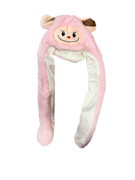 Labubu Hat With Movable Ears, Hat With Movable Ears, Animal Hat,LIGHT UP