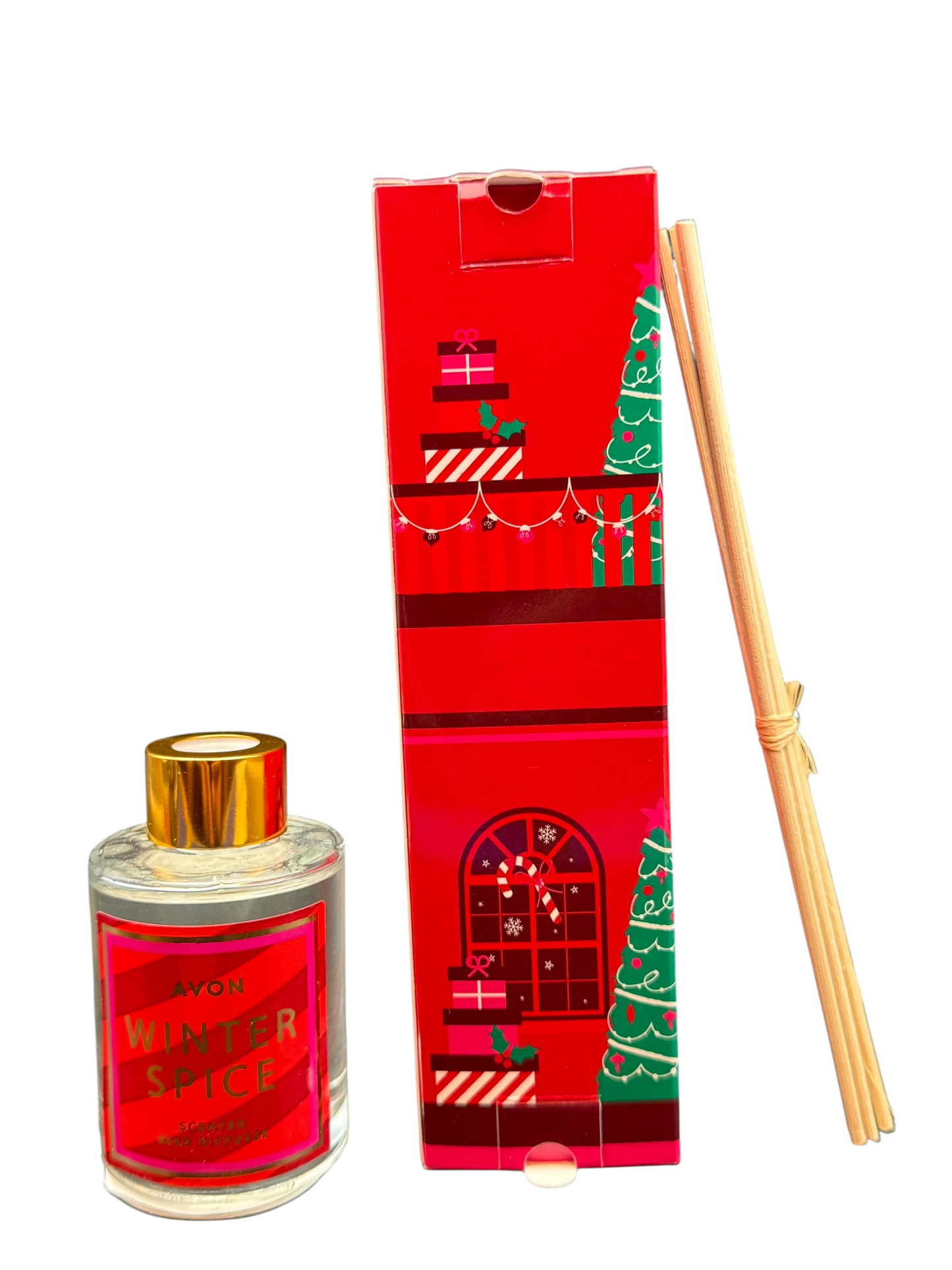 Avon Scented Reed Diffuser Winter Spice Fragrant with Sticks Oil Gift Set