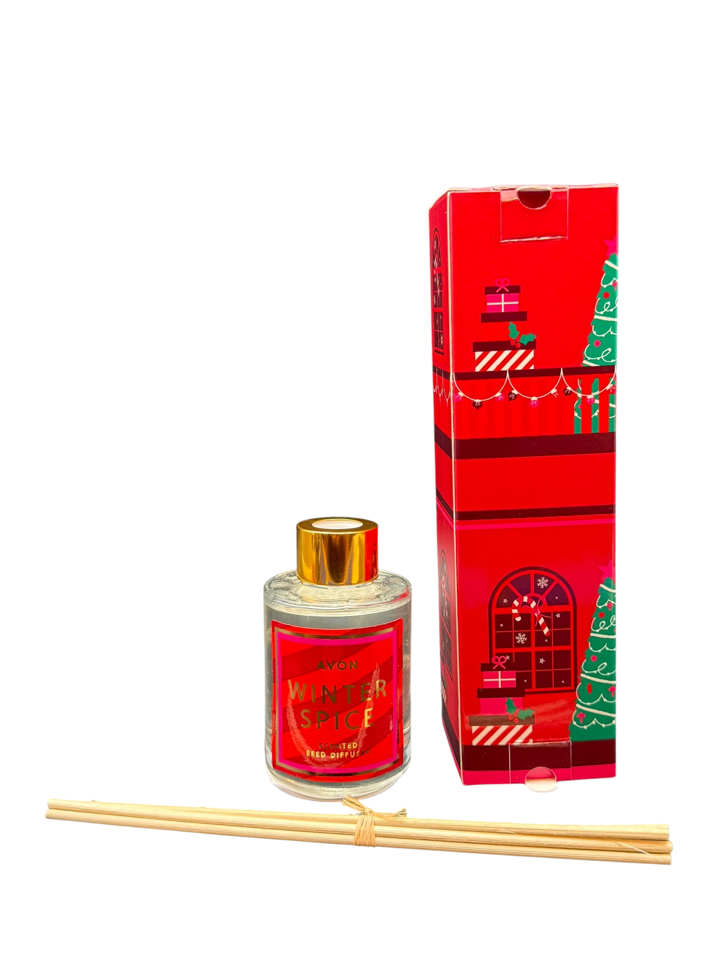 Avon Scented Reed Diffuser Winter Spice Fragrant with Sticks Oil Gift Set