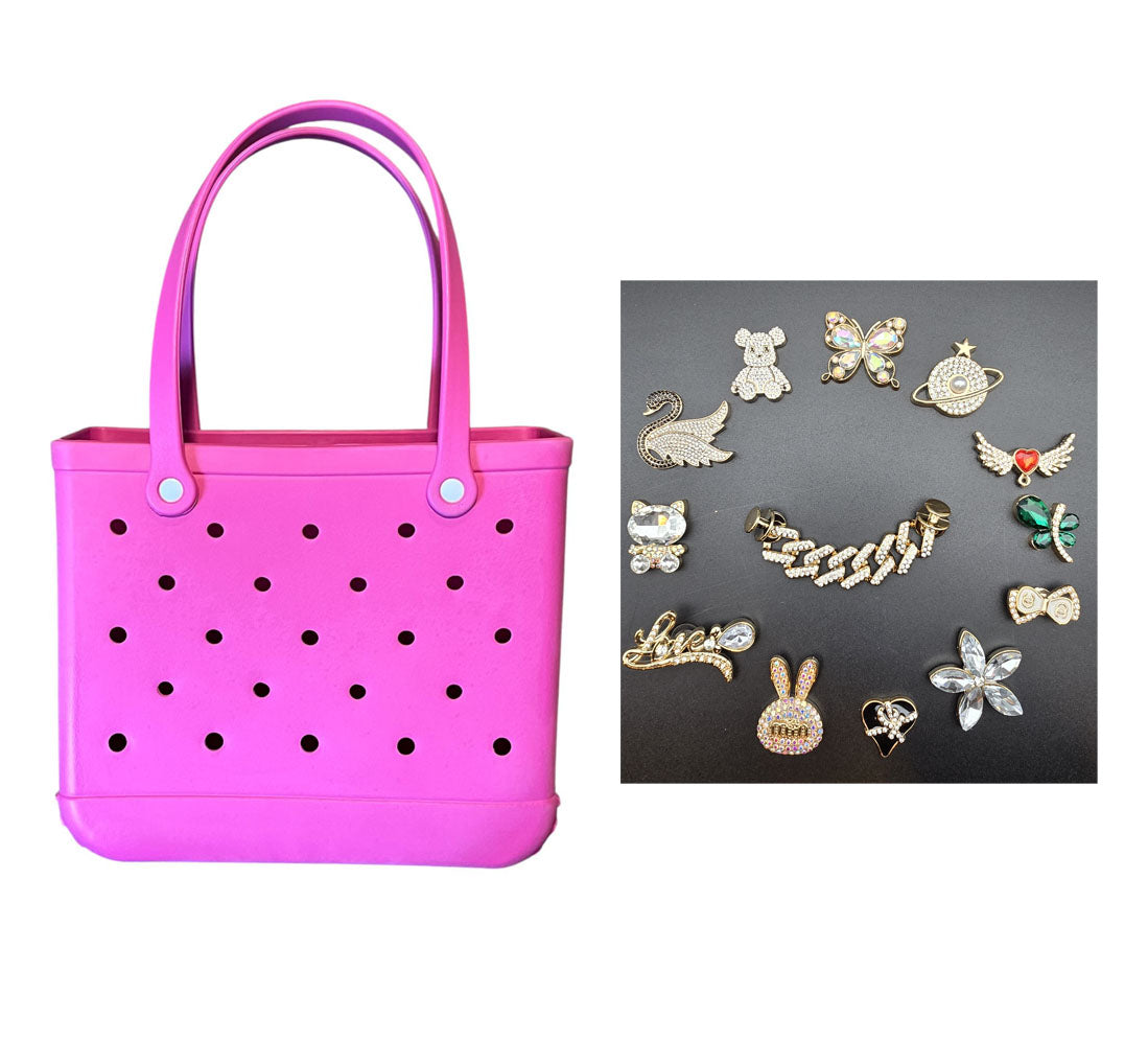 Summer Charm Bags - Holiday Summer Bags - 6 Colour to Choose from with free charms - Choose Charms on the Live