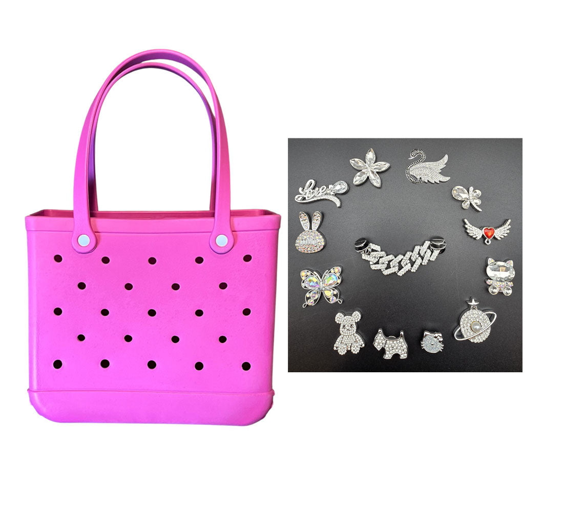 Summer Charm Bags - Holiday Summer Bags - 6 Colour to Choose from with free charms - Choose Charms on the Live