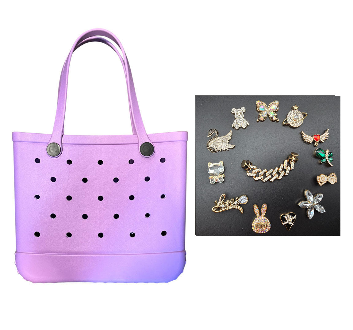 Summer Charm Bags - Holiday Summer Bags - 6 Colour to Choose from with free charms - Choose Charms on the Live