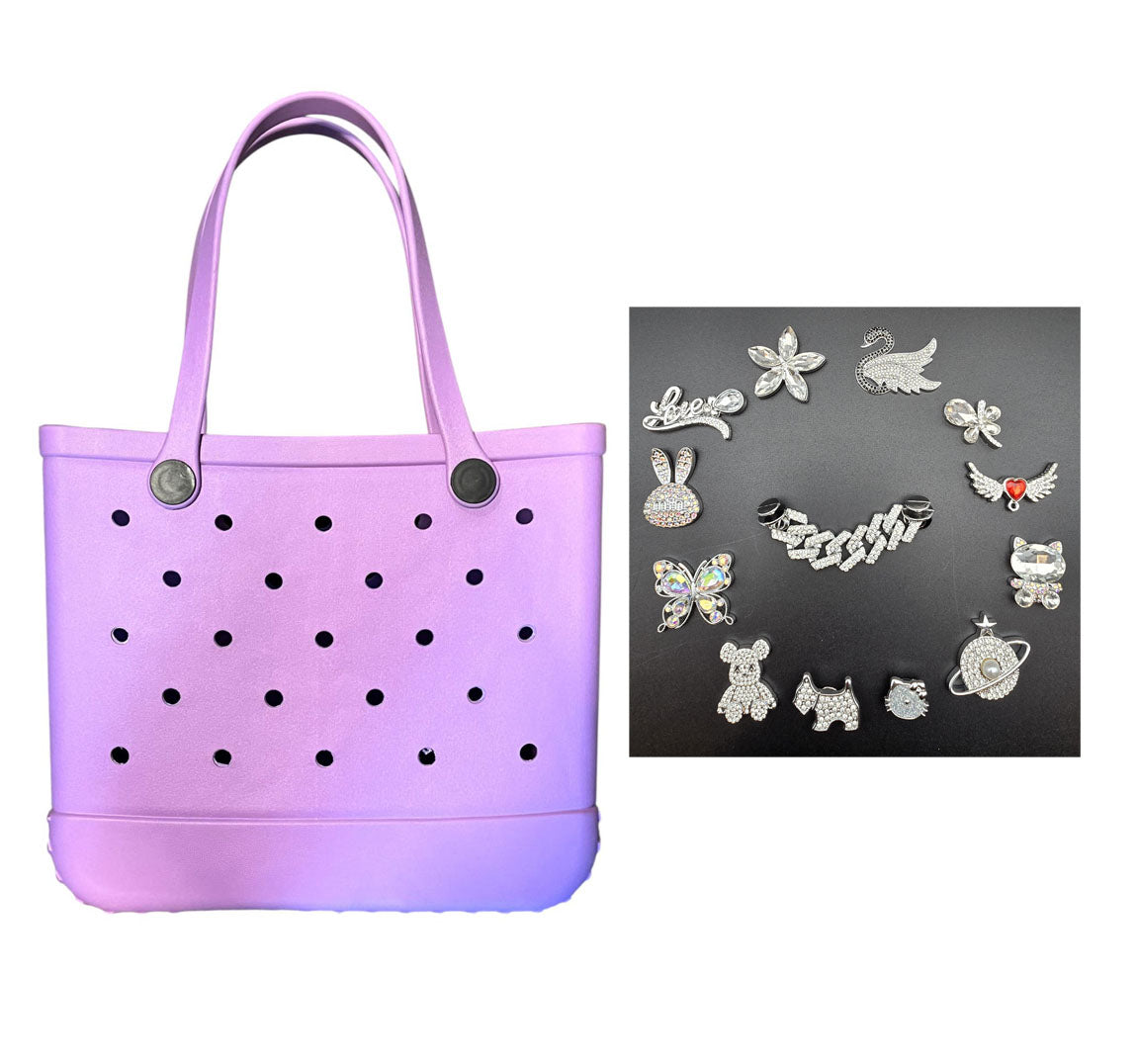 Summer Charm Bags - Holiday Summer Bags - 6 Colour to Choose from with free charms - Choose Charms on the Live