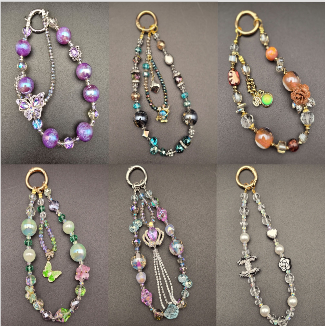 Luxury Mobile Phone Charm Crystal Beads Strap Cord Chain Keys Holder Gifts New