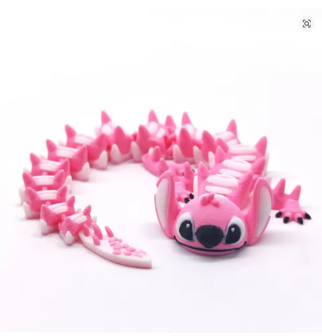 3d Printed Angel Dragon From Stitch Anime Kids Toys  Action Figure Toys Cartoon
