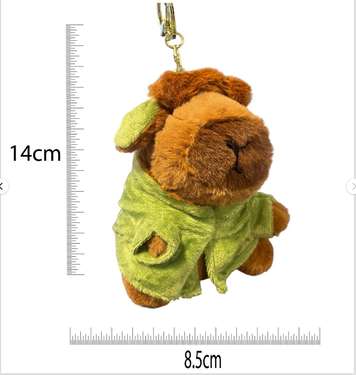 3 x Cute Capybara Keychain Ornament Lovely Pendant Keyring Purse Bag Backpack