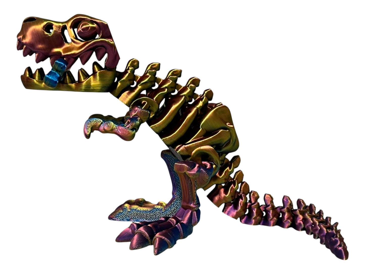 All 3 Printed 3D Dinosaur  T-Rex & Triceratops & Stegosaurus Large size Kids Toyeach toy size is L 21cm x H 10cm