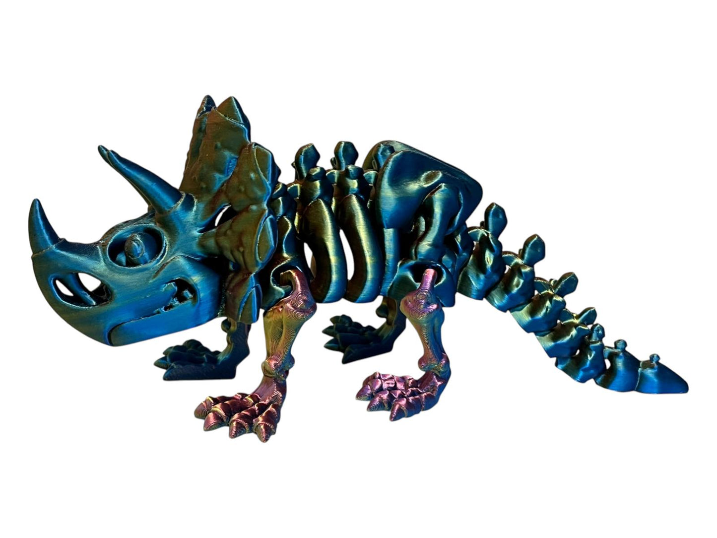 All 3 Printed 3D Dinosaur  T-Rex & Triceratops & Stegosaurus Large size Kids Toyeach toy size is L 21cm x H 10cm