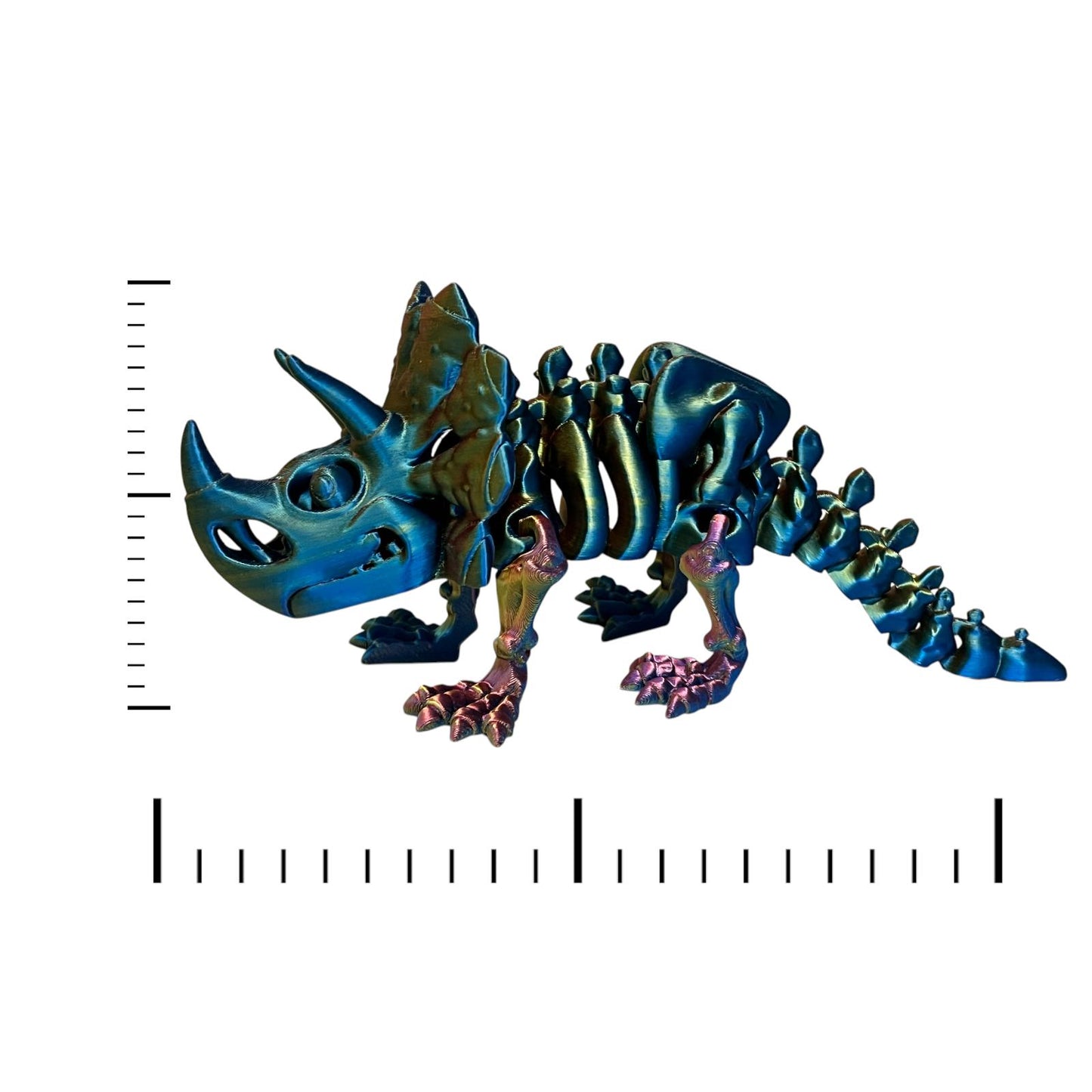 All 3 Printed 3D Dinosaur  T-Rex & Triceratops & Stegosaurus Large size Kids Toyeach toy size is L 21cm x H 10cm