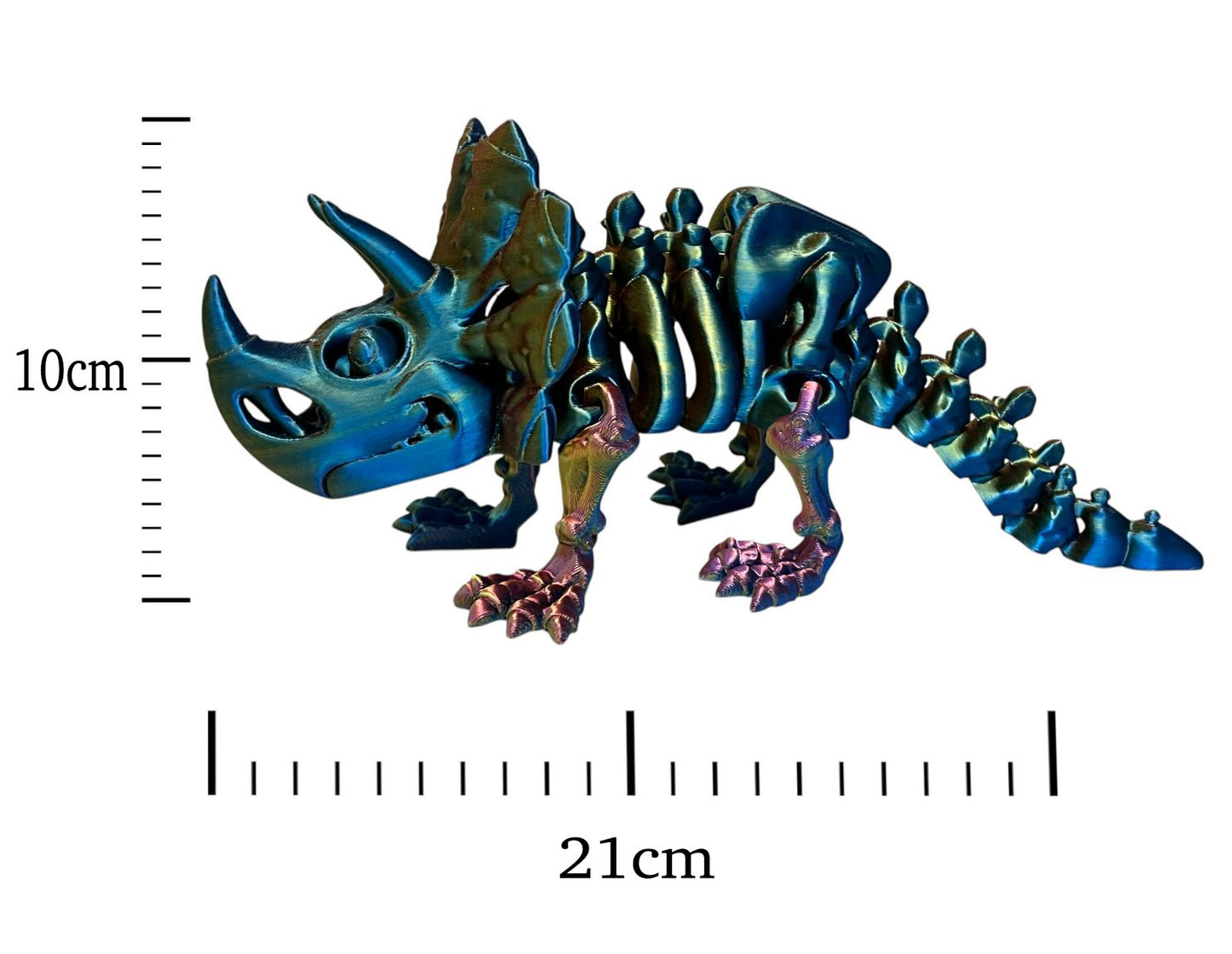 All 3 Printed 3D Dinosaur  T-Rex & Triceratops & Stegosaurus Large size Kids Toyeach toy size is L 21cm x H 10cm