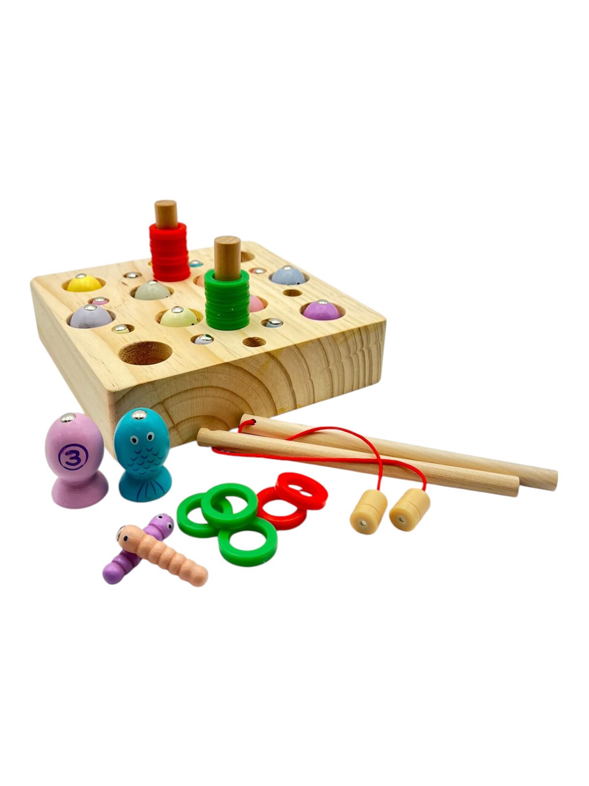 Wooden Fishing Game Toys Gifts for