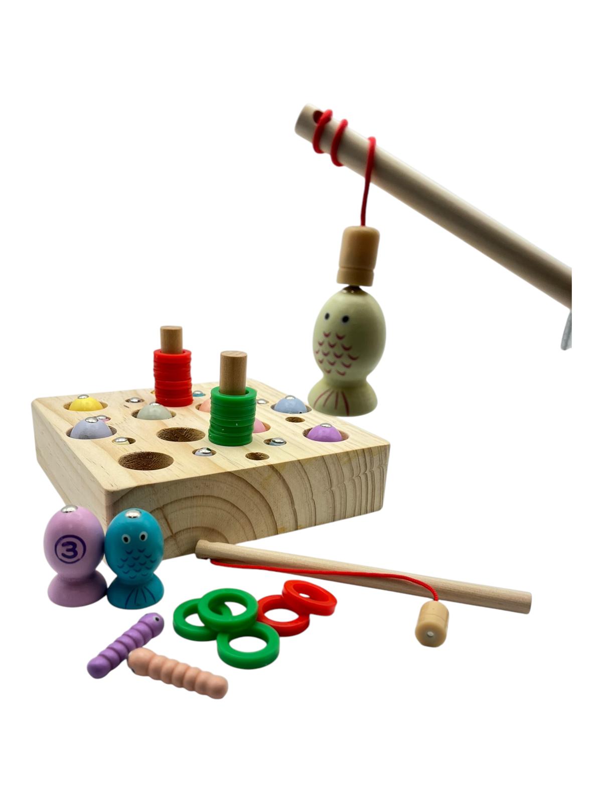Wooden Fishing Game Toys Gifts for