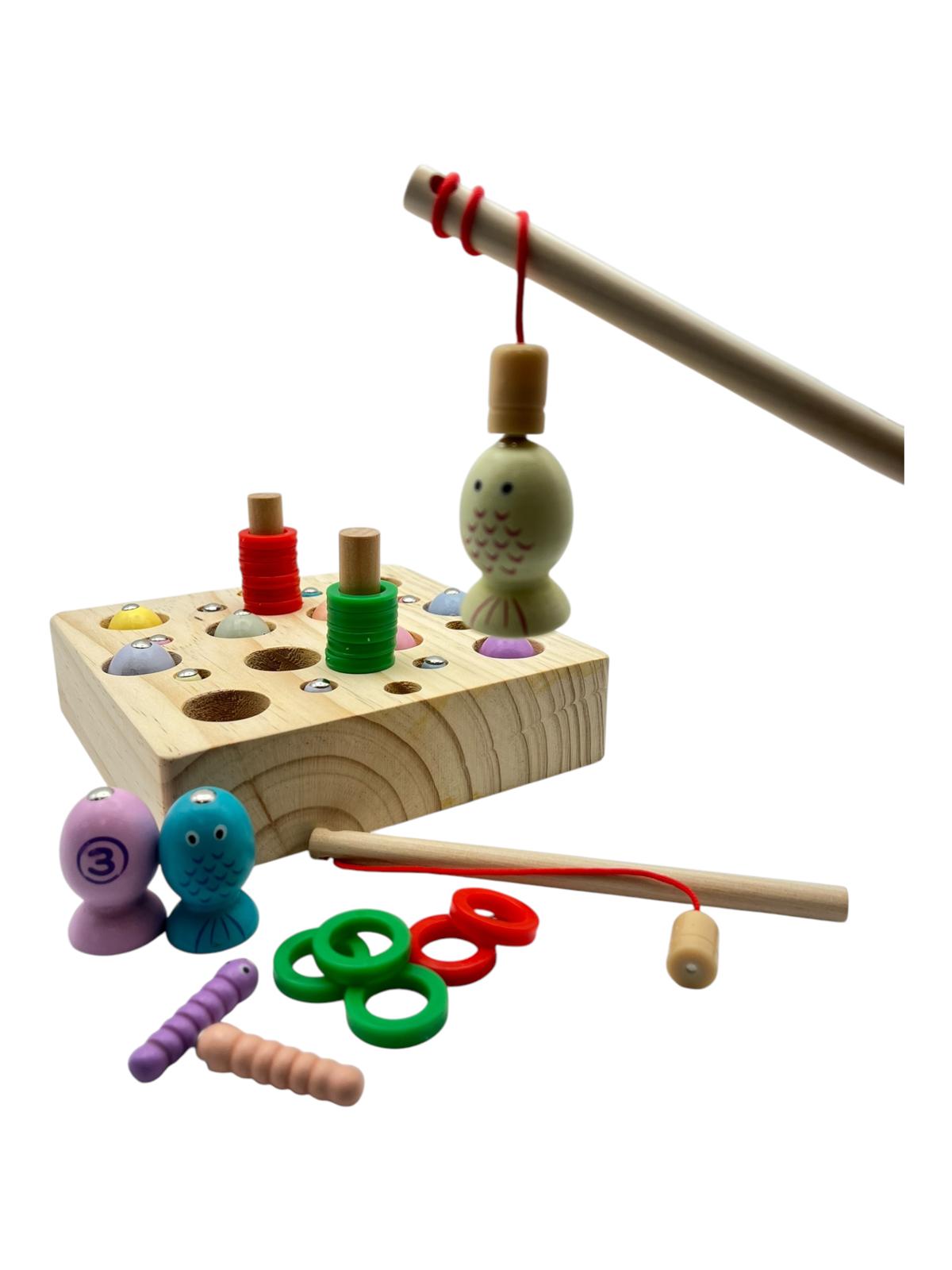 Wooden Fishing Game Toys Gifts for