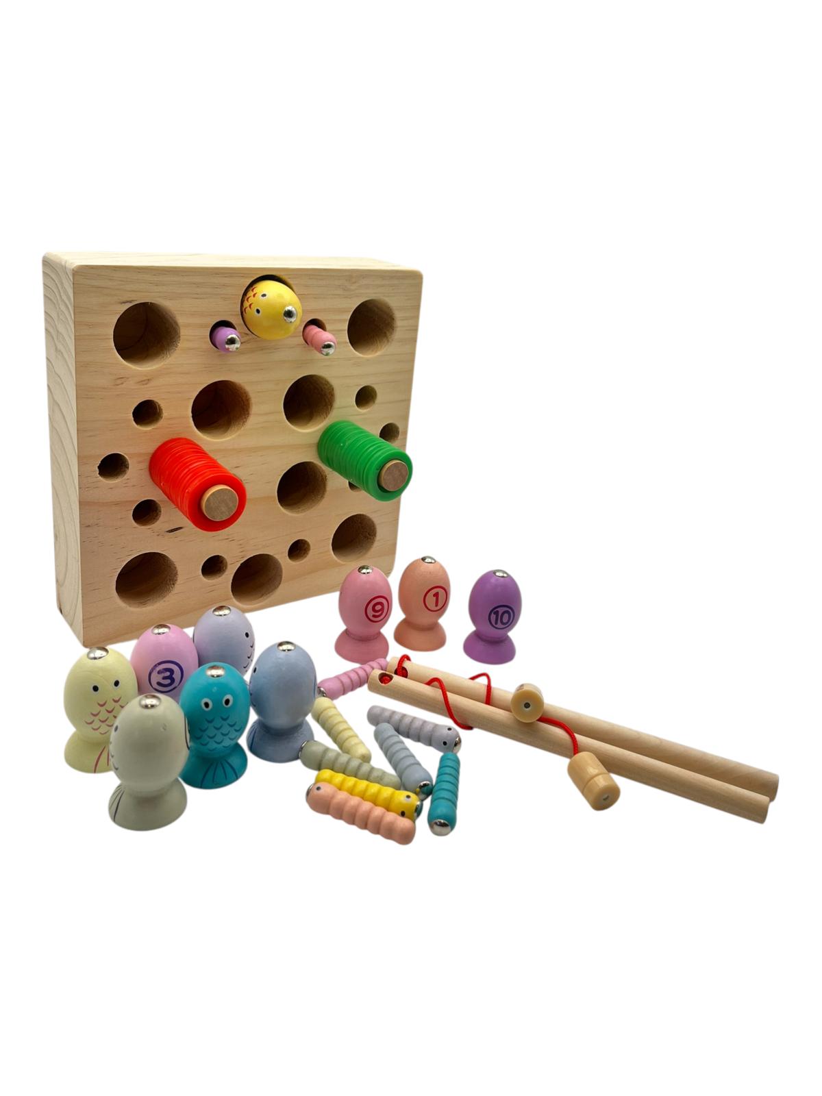 Wooden Fishing Game Toys Gifts for