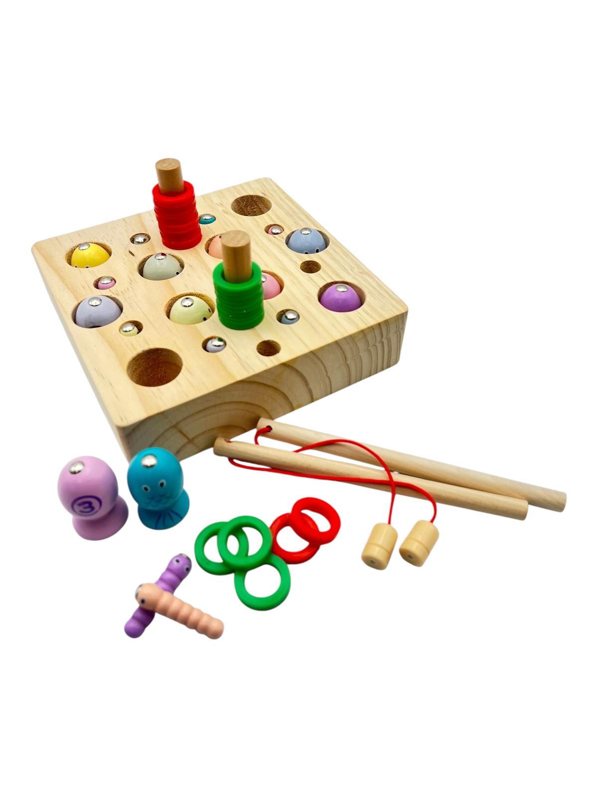 Wooden Fishing Game Toys Gifts for