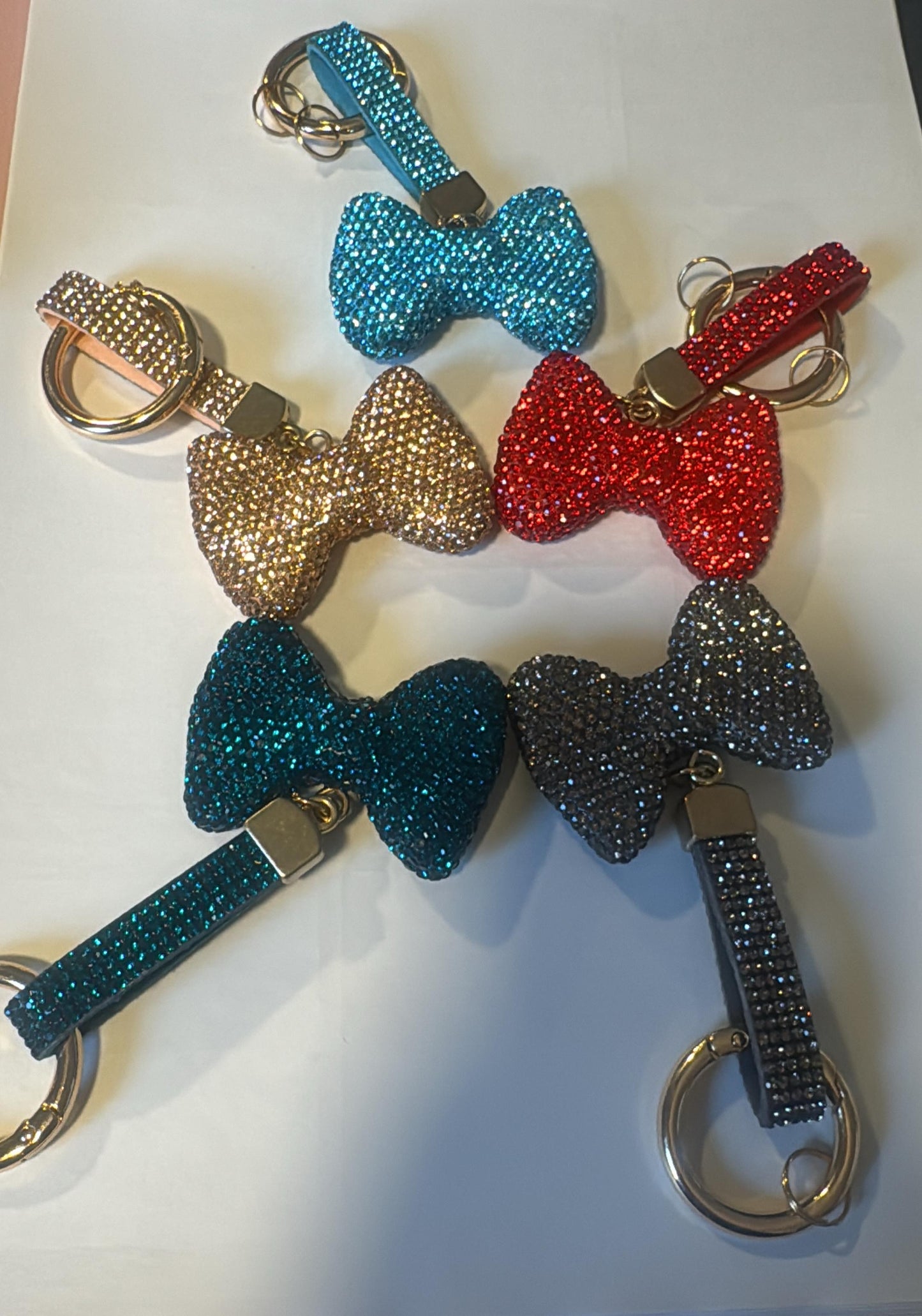 Bow Keychain for Women Bag Purse Charm Rhinestone Bow Accessories
