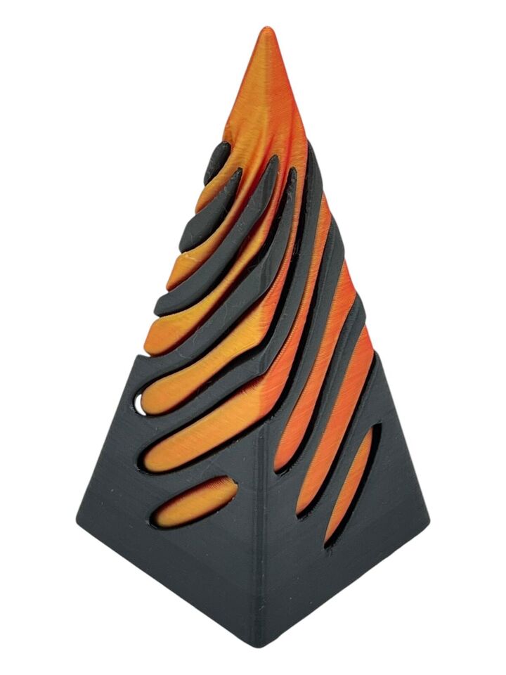 3x Fidget Toys 3D Spiral Cone Set of 3 Spiral Cone Fidget Toy Pyramid Passthrough Sculpture
