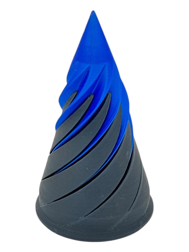 3x Fidget Toys 3D Spiral Cone Set of 3 Spiral Cone Fidget Toy Pyramid Passthrough Sculpture