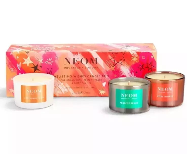 NEOM Wellbeing Wishes Candle Trio 75g - Present/Gift