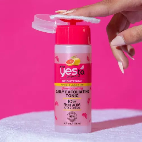 3 x 118ml Yes To Exfoliating Toner Grapefruit Dry & Damaged Skin Exfoliator