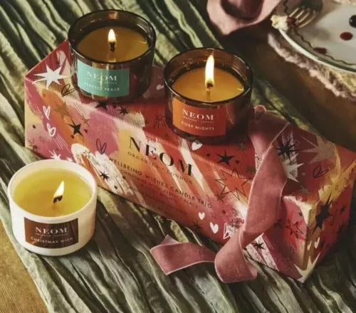NEOM Wellbeing Wishes Candle Trio 75g - Present/Gift
