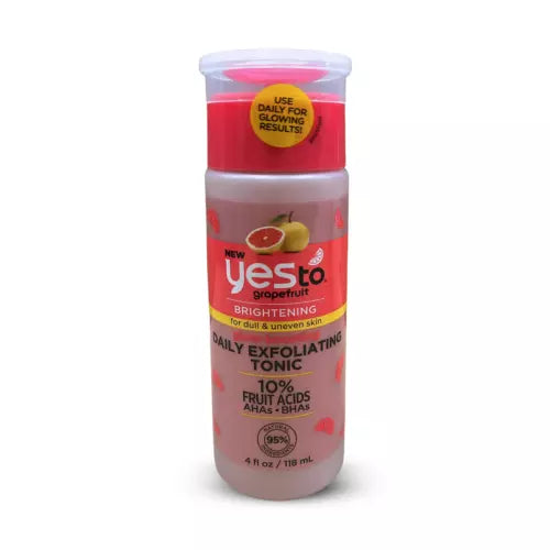 3 x 118ml Yes To Exfoliating Toner Grapefruit Dry & Damaged Skin Exfoliator